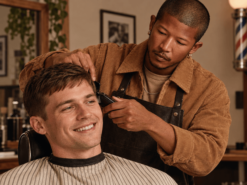 A StyleSeat professional checking out a client