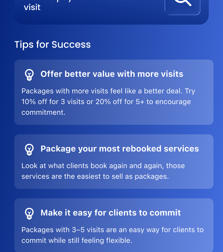 Service Packages: Get Paid for Five Appointments Today